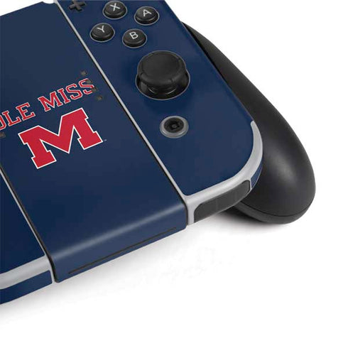 University of Mississippi Ole Miss Blue Nintendo Switch OLED (2021) Skin